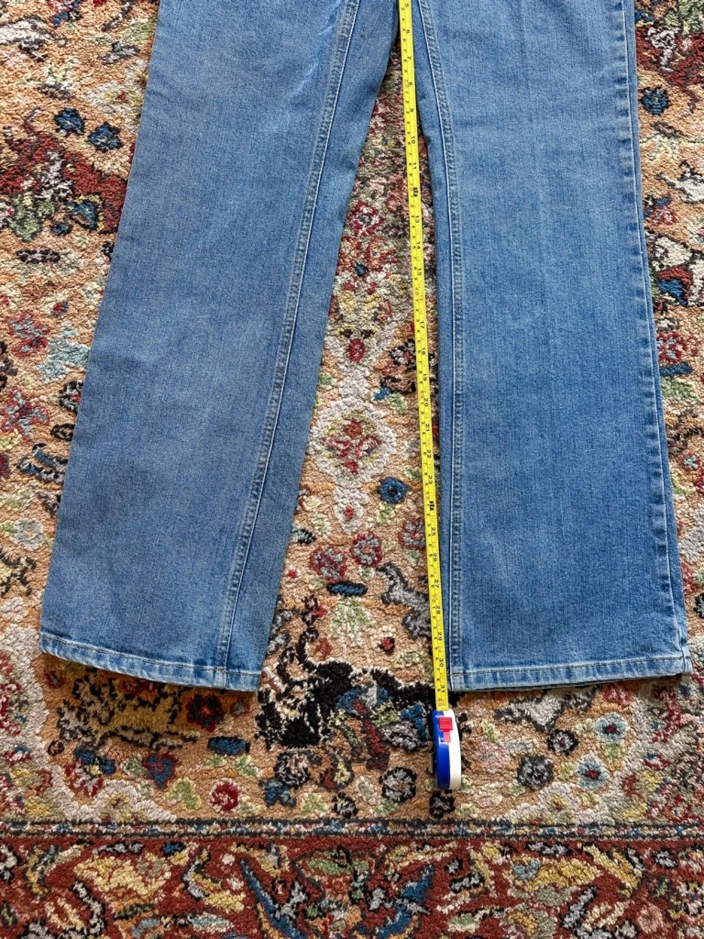 Vanessa Bruno Dompay High Rise Flare Jeans Indigo Size 6 26 Contrast Stitch NWOT - Picture 5 of 10
